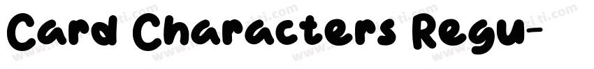 Card Characters Regu字体转换